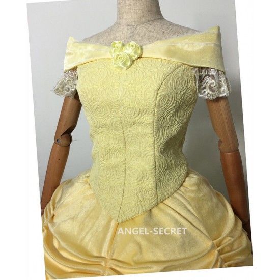 P106V COSPLAY beauty and beast princess belle Costume tailor bodice only.