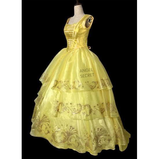 P210 COSPLAY beauty and beast princess belle Costume tailor made 2017  version