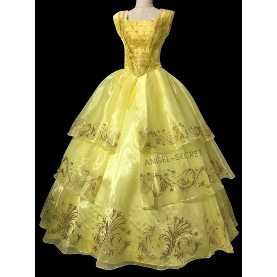 P210 COSPLAY beauty and beast princess belle Costume tailor made 2017 version