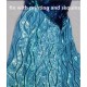 PW149 Green sequins Mermaid Skirt Fish Ariel tail Costume Walkable park version