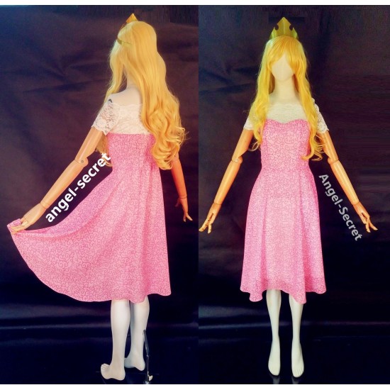 BM50 Aurora inspired dress disneybound sleeping beauty princess off shoulder SML