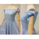 BM70 cinderella inspired dress disneybound princess off shoulder SML blue bow