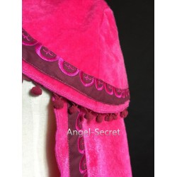 CL20 Anna cloak only with pink fur Costume make Adult Kids size cape