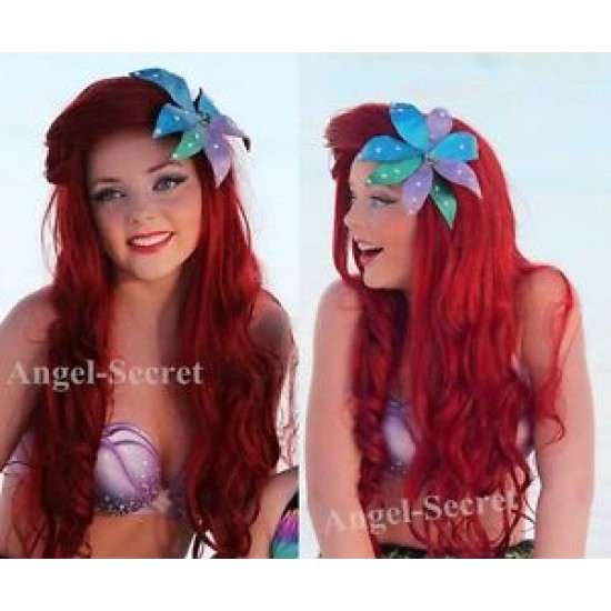 HP50 mermaid Ariel Cosplay Costume flower for wig only disneyland face character