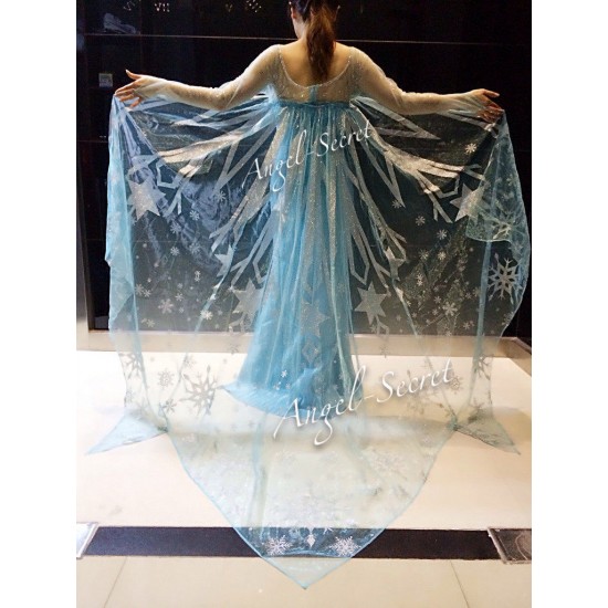 J737WC  FrozenElsa Cosplay Costume without cape