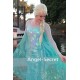 J789wc Movies Frozen Snow Queen Elsa Cosplay Costume iridescent dress tailor without cape