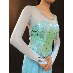 J789C  Elsa Cosplay Costume iridescent with sleeves only.