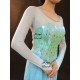 J789C  Elsa Cosplay Costume iridescent with sleeves only.