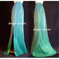 L90 FROZEN FEVER Elsa skirt only of J929 gradient green sparkle fabric fully lined