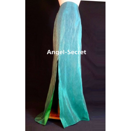 L90 FROZEN FEVER Elsa skirt only of J929 gradient green sparkle fabric fully lined