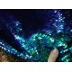 MAT49 iridescent Green mesh Fabric