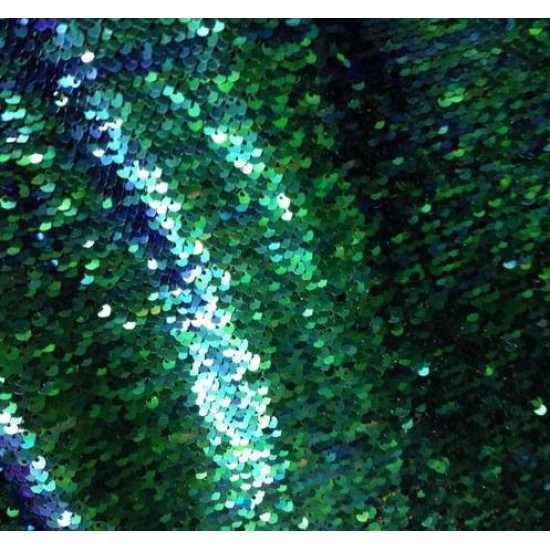 MAT49 iridescent Green mesh Fabric