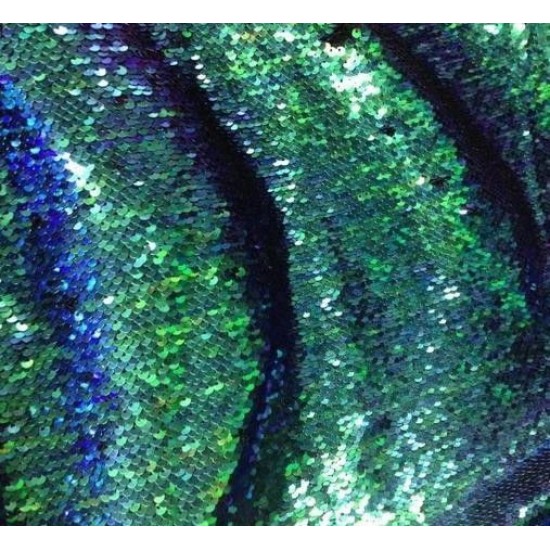 MAT49 iridescent Green mesh Fabric