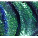 MAT49 iridescent Green mesh Fabric