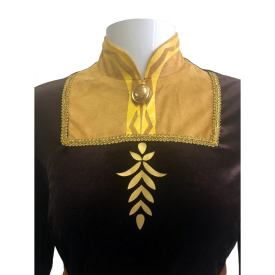 N92 Movies Frozen2 princess ANNA Cosplay Costume Dress tailor made