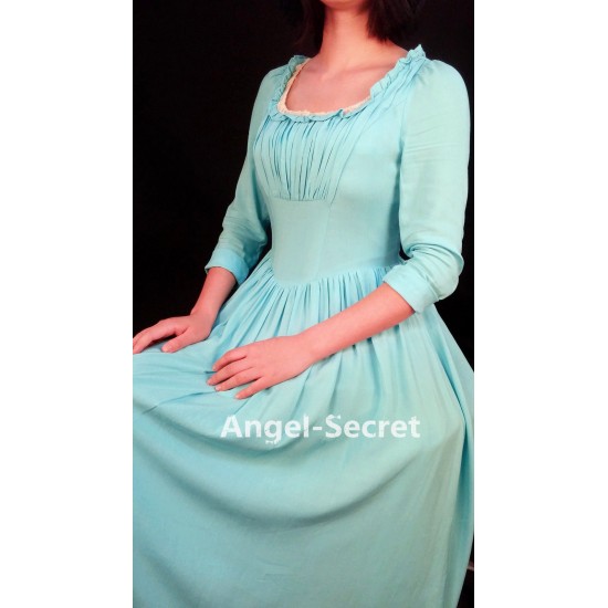 P007 2015 Cinderella Adult Cosplay Costume Casual Blue Dress