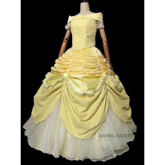 P106 COSPLAY beauty and beast princess belle Costume tailor made puffy ...
