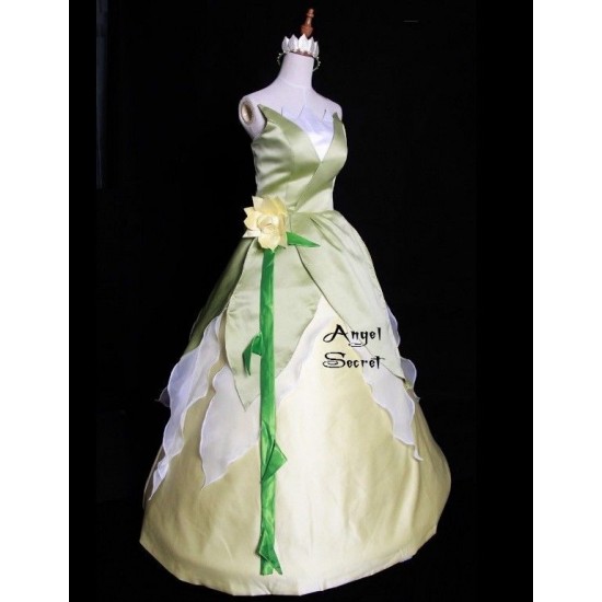 P123  Princess and Frog Tiana Costume 