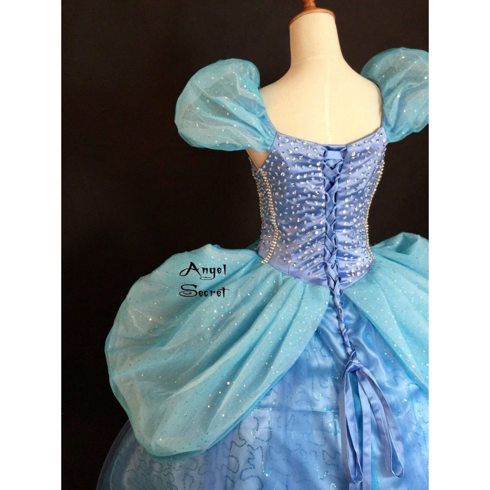 P131 COSPLAY Dress Princess Cinderella Costume tailor made adult GOWN WOMEN