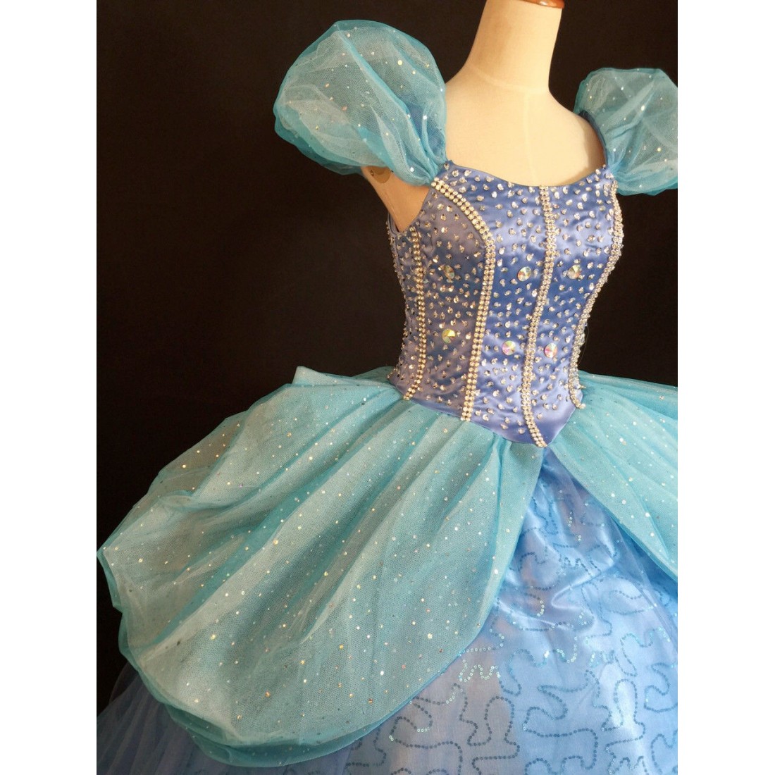 P131 COSPLAY Dress Princess Cinderella Costume tailor made adult GOWN WOMEN