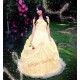 P132 COSPLAY beauty and beast princess belle Costume tailor made kid adult GOWN