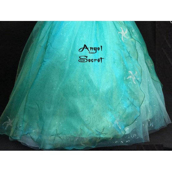 P142  Little Mermaid Aqua Custom gown Ariel