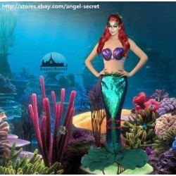 P145 lower Waist Green sequins Mermaid  Ariel skirt