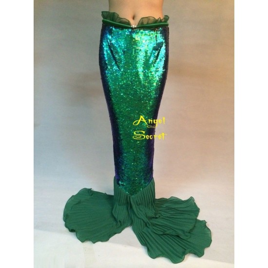 P145 lower Waist Green sequins Mermaid  Ariel skirt