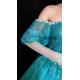 P158 with sea star rhinestone Ariel gown dress Little mermaid