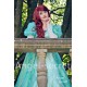 P180 Little Mermaid Aqua Custom gown princess Ariel teal sequins park version