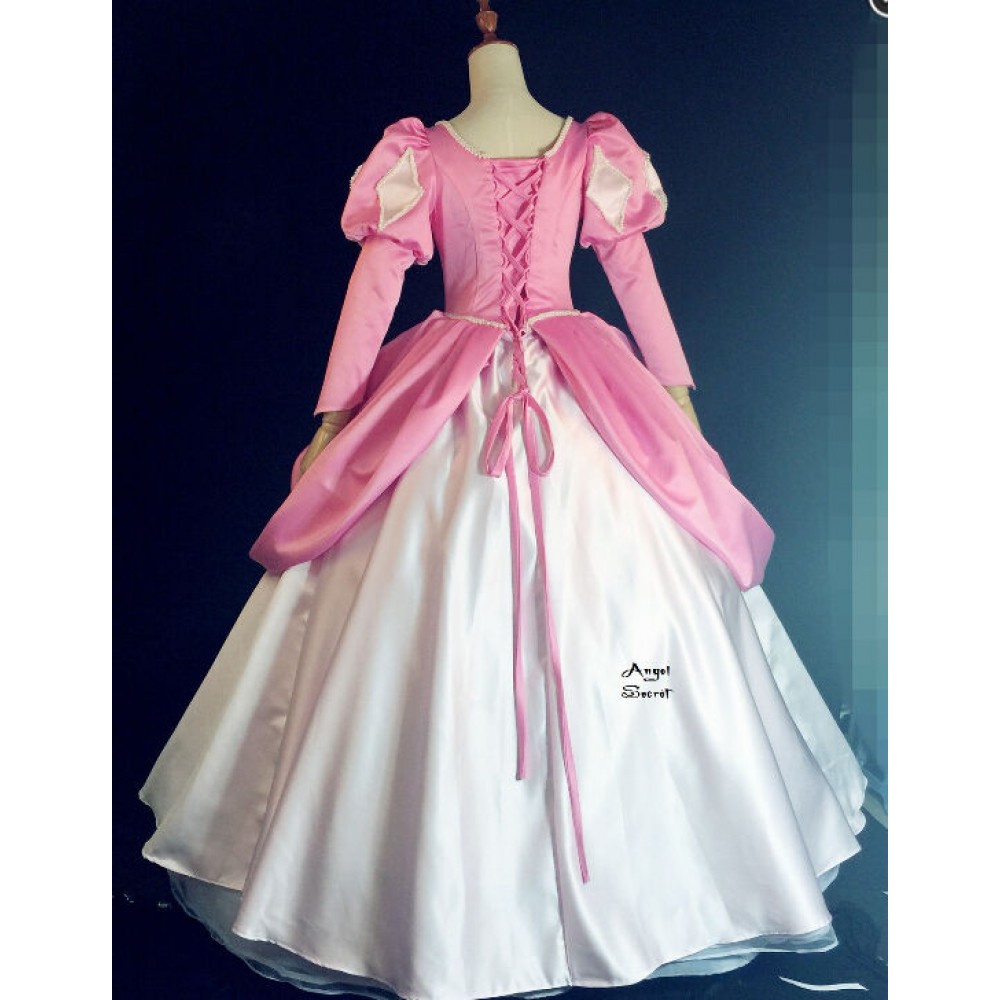 P185 Movies Cosplay Costume movie pink Ariel princess dress ...