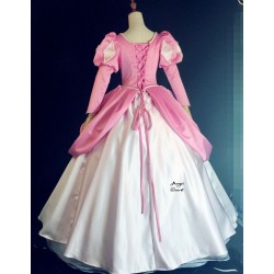 P185 Movies Cosplay Costume movie pink Ariel princess dress with pearls