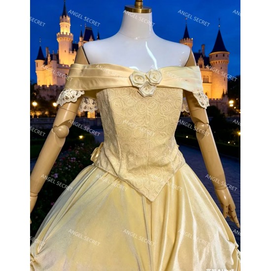 P206 Belle Ball Gown Cosplay Costume Inspired by Beauty and the Beast