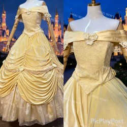 P206 Belle Ball Gown Cosplay Costume Inspired by Beauty and the Beast