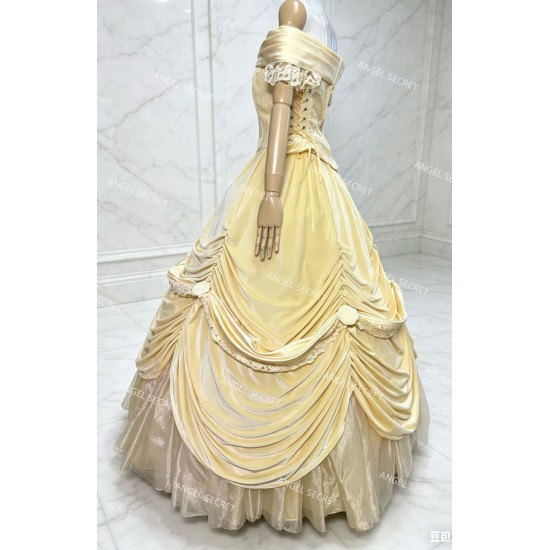 P206 Belle Ball Gown Cosplay Costume Inspired by Beauty and the Beast