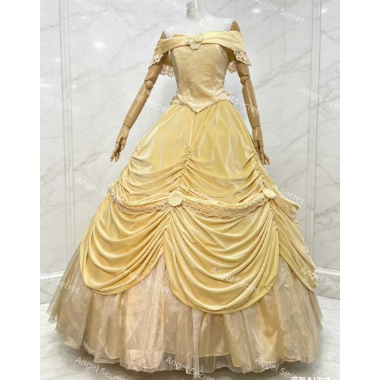 P206 Belle Ball Gown Cosplay Costume Inspired by Beauty and the Beast