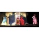P233 STEP MOTHER burgundy gown with brooch park version for Cinderella