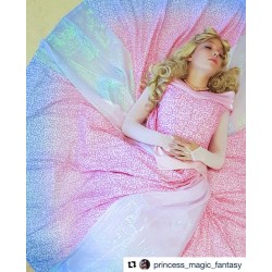 P240 COSPLAY pink blue Dress Princess sleeping beauty Costume Aurora women