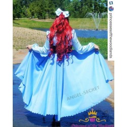 P245 COSPLAY kiss the girl Ariel Princess little mermaid women costume with bow