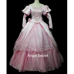 P365  Ariel mermaid Cosplay Costume Dress tailor made women princess pink gown