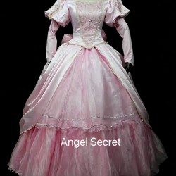 P365  Ariel mermaid Cosplay Costume Dress tailor made women princess pink gown