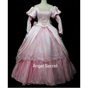 P365  Ariel mermaid Cosplay Costume Dress tailor made women princess pink gown