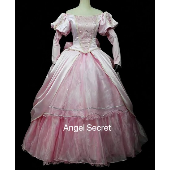 P365  Ariel mermaid Cosplay Costume Dress tailor made women princess pink gown