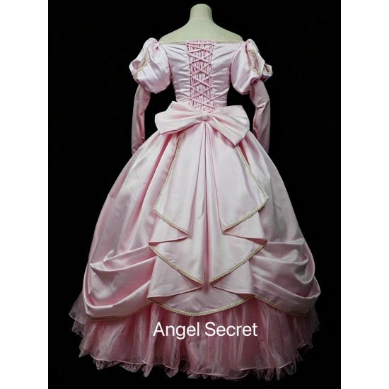 P365  Ariel mermaid Cosplay Costume Dress tailor made women princess pink gown