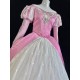 P375 Ariel mermaid Cosplay Costume Dress tailor made women princess pink gown