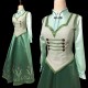 P380 COSPLAY FROZEN ANNA Princess Costume women FULL SET SHIRT+CORSET+SKIRT