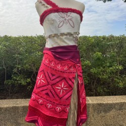 P410 moana 2costume movie cosplay princess SHELLS corset skirt belt custom made