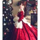 P540 COSPLAY Belle Princess Christmas women dress costume with bow