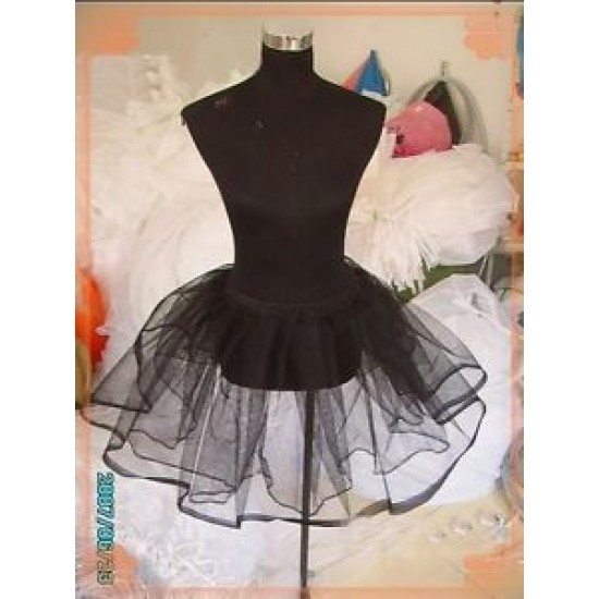 SS1 Petticoat black white Lolita lace Slip Skirt net support