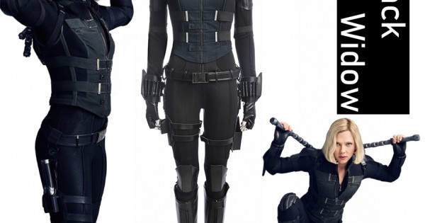 A001 Marvel Comics The Avengers Infinity War Black Widow Natasha Romanoff Scarlett Johansson Cosplay Costumes